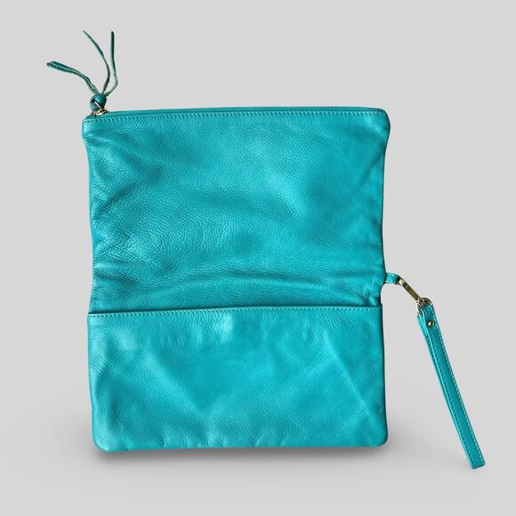 Alberta Di Canio Foldover Leather Clutch - Picture 3 of 6